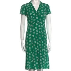 HVN Silk Midi Length Dress SZ 2